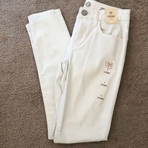 NWT Sz 1 White stretch Jeggings